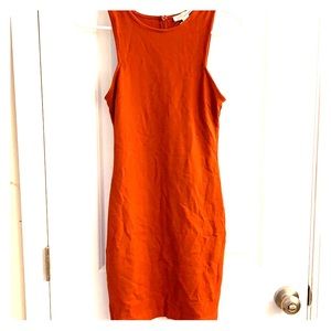 Rust colored stretch dress